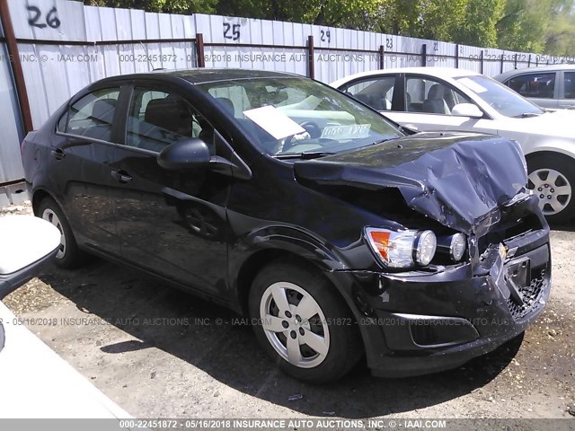 1G1JB5SH9F4102860 - 2015 CHEVROLET SONIC LS 黑色 照片 1