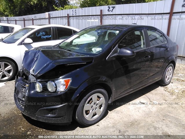 1G1JB5SH9F4102860 - 2015 CHEVROLET SONIC LS 黑色 照片 2