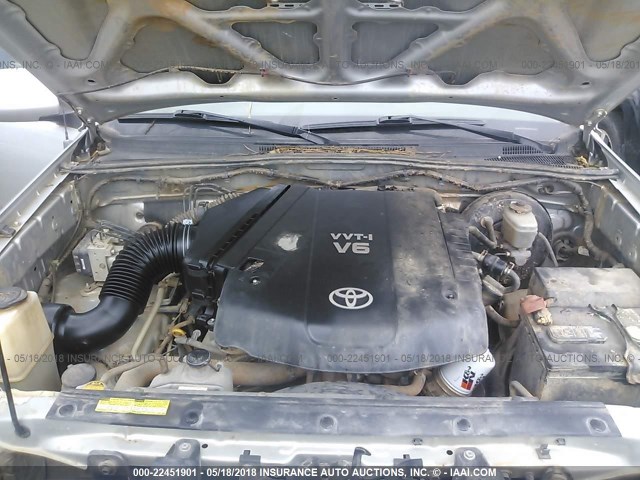 3TMJU62N56M024711 - 2006 TOYOTA TACOMA DOUBLE CAB PRERUNNER SILVER photo 10