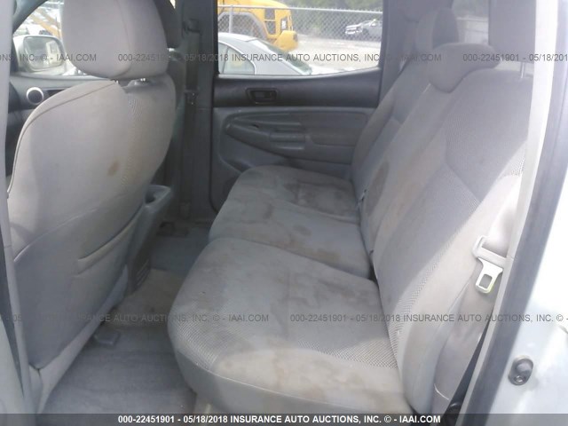 3TMJU62N56M024711 - 2006 TOYOTA TACOMA DOUBLE CAB PRERUNNER SILVER photo 8