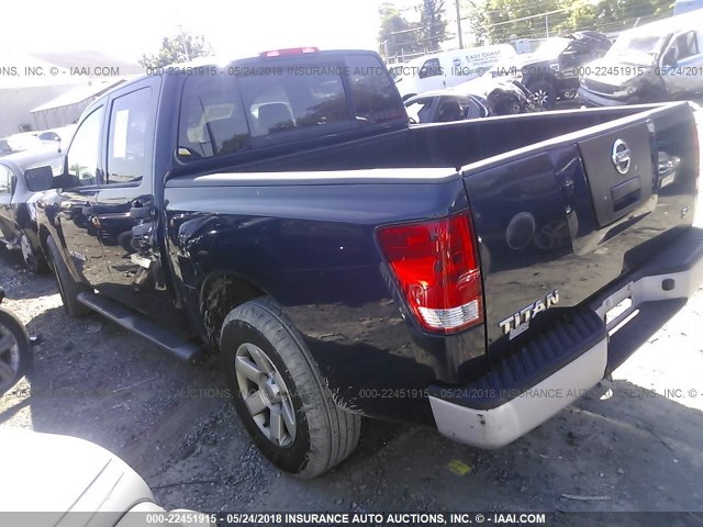 1N6AA07D08N351254 - 2008 NISSAN TITAN XE/SE/LE Dark Blue photo 3