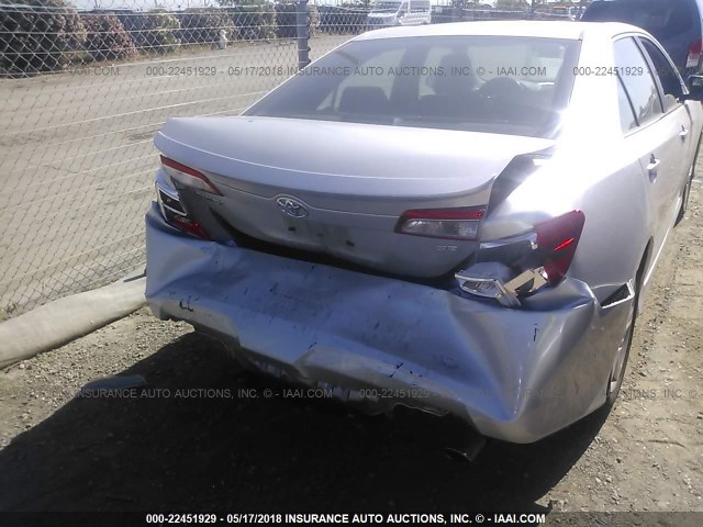 4T1BF1FK6EU450687 - 2014 TOYOTA CAMRY L/SE/LE/XLE SILVER photo 6