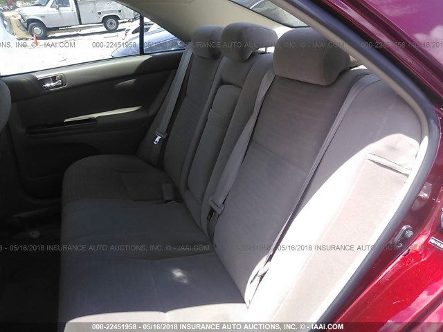 4T1BE32K25U064238 - 2005 TOYOTA CAMRY LE/XLE/SE წითელი ფოტო 8