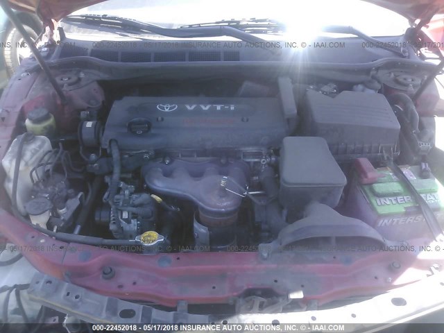 4T1BE46K19U332637 - 2009 TOYOTA CAMRY SE/LE/XLE 红色 照片 10
