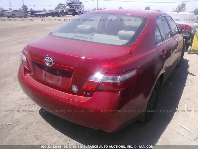 4T1BE46K19U332637 - 2009 TOYOTA CAMRY SE/LE/XLE 红色 照片 4