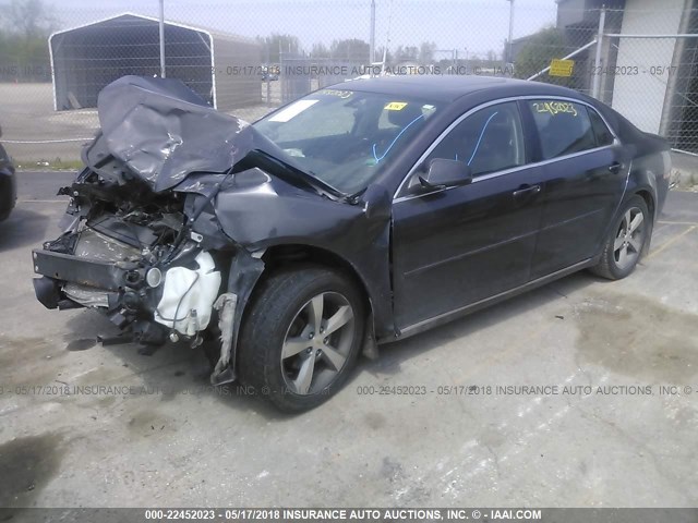 1G1ZC5E14BF285632 - 2011 CHEVROLET MALIBU 1LT GRAY photo 2