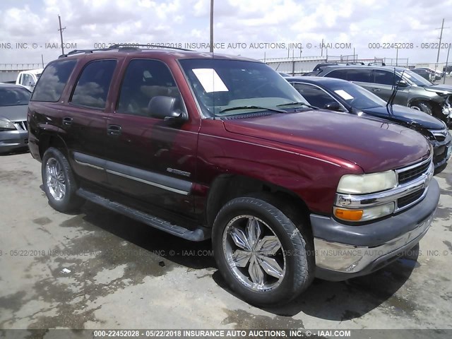 1GNEC13Z92R166634 - 2002 CHEVROLET TAHOE C1500 MAROON photo 1