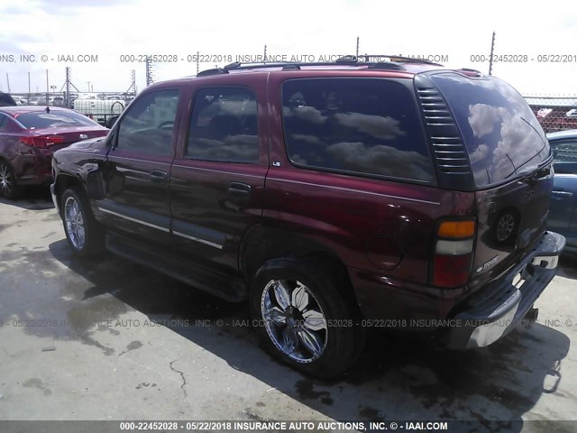 1GNEC13Z92R166634 - 2002 CHEVROLET TAHOE C1500 MAROON photo 3