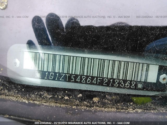 1G1ZT54864F218368 - 2004 CHEVROLET MALIBU LS SILVER photo 9