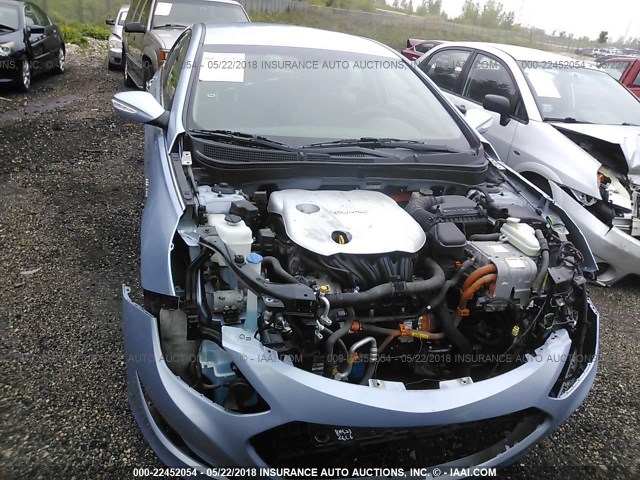 KMHEC4A45CA024147 - 2012 HYUNDAI SONATA HYBRID BLUE photo 6