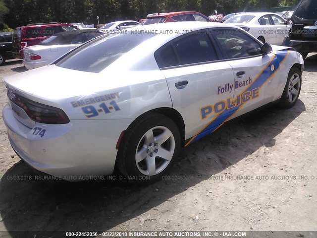 2C3CDXAT8HH660186 - 2017 DODGE CHARGER POLICE SILVER photo 4