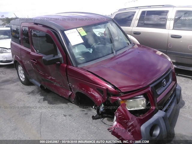 5J6YH18776L002655 - 2006 HONDA ELEMENT EX RED photo 1