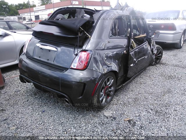 3C3CFFJH7ET190378 - 2014 FIAT 500 ABARTH GRAY photo 4