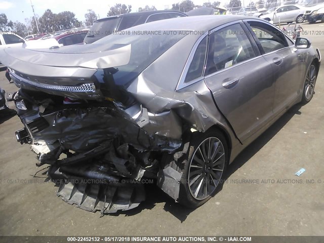 3LN6L2LU1FR606584 - 2015 LINCOLN MKZ HYBRID GRAY photo 4