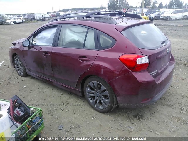 JF1GPAP60G8327865 - 2016 SUBARU IMPREZA SPORT PREMIUM RED photo 3