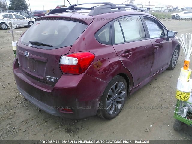 JF1GPAP60G8327865 - 2016 SUBARU IMPREZA SPORT PREMIUM RED photo 4