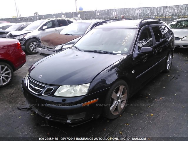 YS3FH51U161103487 - 2006 SAAB 9-3 AERO BLACK photo 2