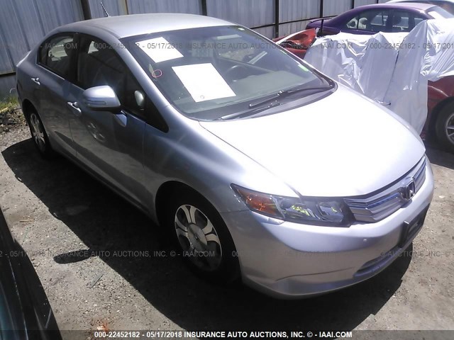 JHMFB4F21CS005381 - 2012 HONDA CIVIC HYBRID SILVER photo 1