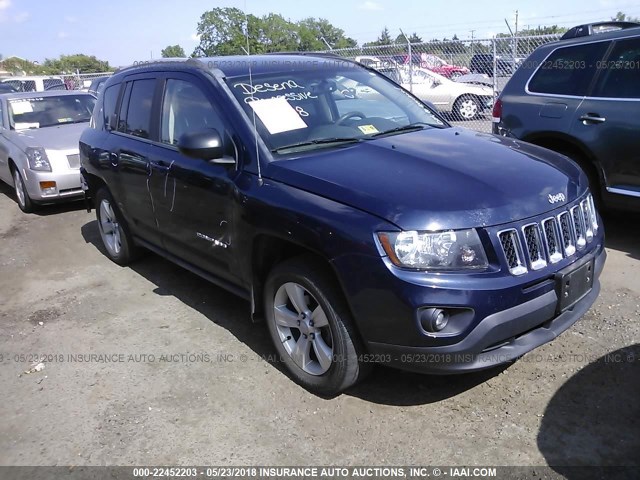 1C4NJCBB0FD334209 - 2015 JEEP COMPASS SPORT BLUE photo 1