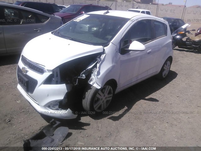 KL8CD6S97EC552321 - 2014 CHEVROLET SPARK 1LT WHITE photo 2