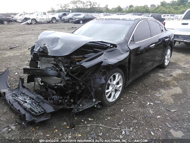 1N4AA5AP2CC810491 - 2012 NISSAN MAXIMA S/SV BLACK photo 2