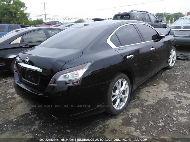 1N4AA5AP2CC810491 - 2012 NISSAN MAXIMA S/SV BLACK photo 4