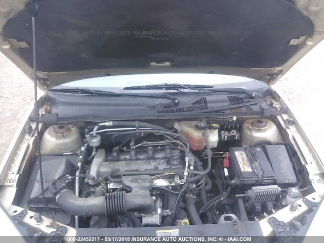 1G1ZS58F47F311888 - 2007 CHEVROLET MALIBU LS ოქროსფერი ფოტო 10