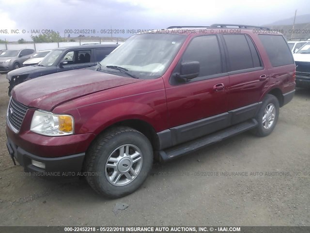 1FMPU16565LA06219 - 2005 FORD EXPEDITION XLT წითელი ფოტო 2