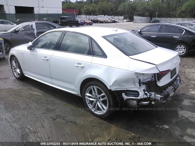 WAUKMAF49HN057239 - 2017 AUDI A4 ULTRA PREMIUM WHITE photo 3