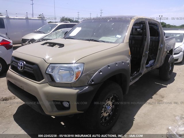 5TFJU4GN4CX019146 - 2012 TOYOTA TACOMA DOUBLE CAB PRERUNNER BROWN photo 2