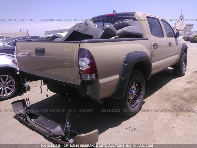 5TFJU4GN4CX019146 - 2012 TOYOTA TACOMA DOUBLE CAB PRERUNNER BROWN photo 4