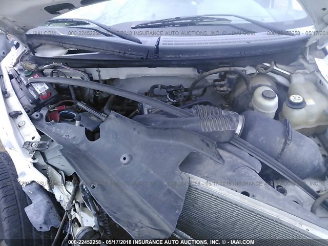 1FTRF12W37NA02769 - 2007 FORD F150 WHITE photo 10