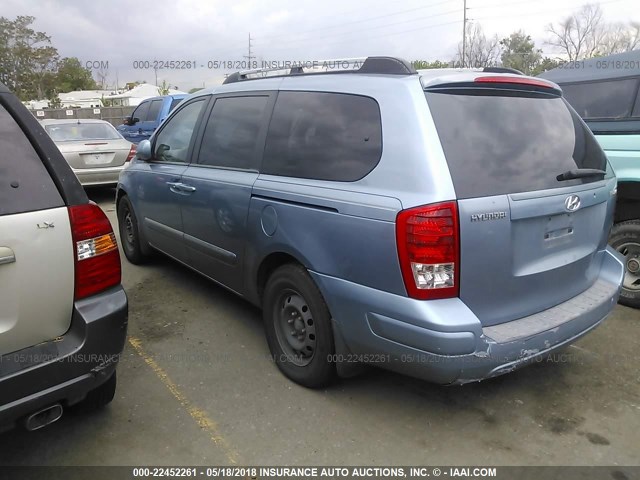 KNDMC233486052993 - 2008 HYUNDAI ENTOURAGE GLS/SE/LIMITED BLUE photo 3