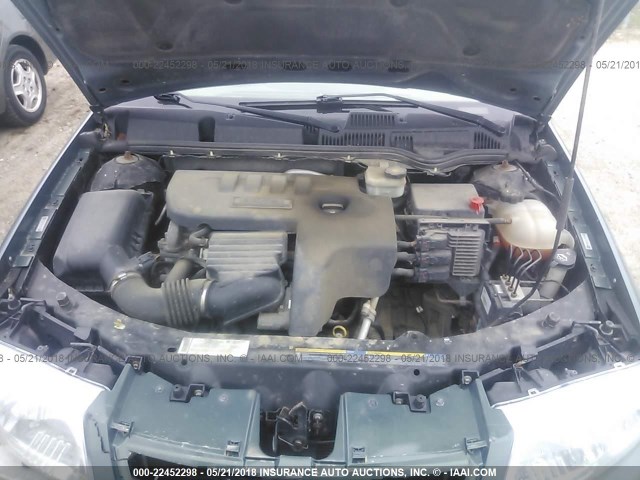 1G8AZ55F57Z170813 - 2007 SATURN ION LEVEL 2 GREEN photo 10