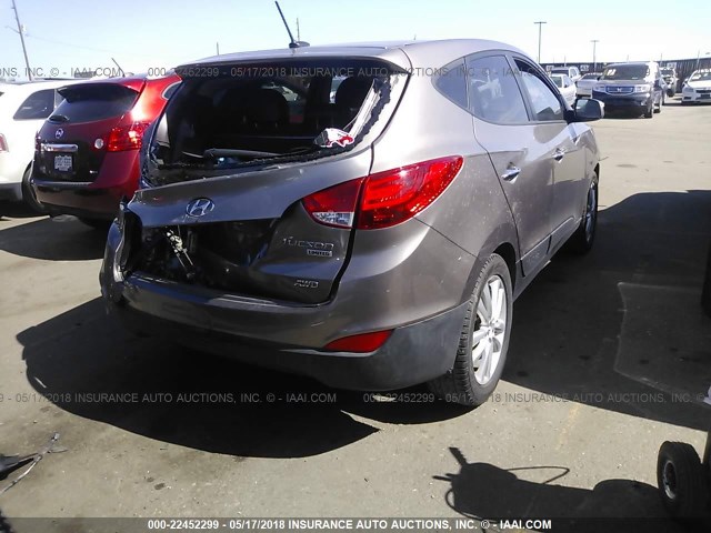 KM8JUCAC4CU539717 - 2012 HYUNDAI TUCSON GLS/LIMITED SILVER photo 4