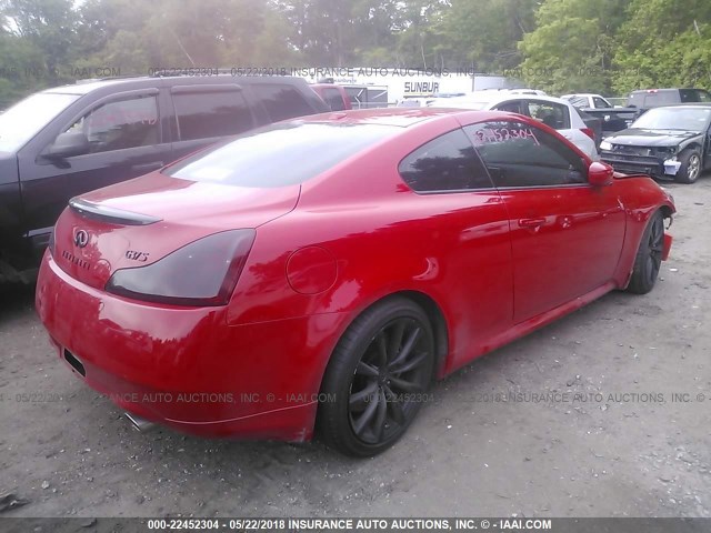 JNKCV64E68M125014 - 2008 INFINITI G37 JOURNEY/SPORT RED photo 4