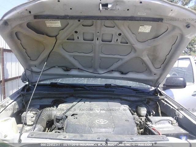 5TEUU42N68Z544309 - 2008 TOYOTA TACOMA ACCESS CAB Сұр фото 10