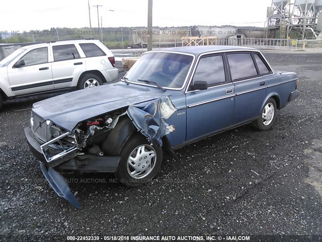 YV1AX8849F1130944 - 1985 VOLVO 244 DL/GL BLUE photo 2