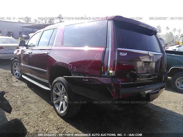 1GYS3HKJ4HR142454 - 2017 CADILLAC ESCALADE ESV LUXURY RED photo 3