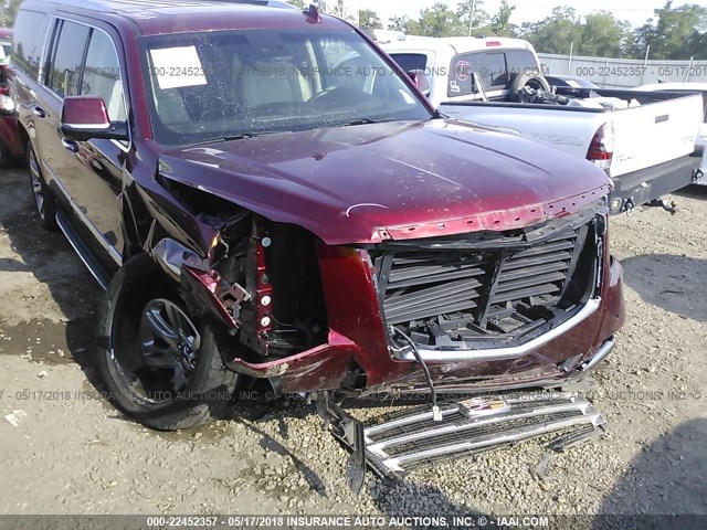 1GYS3HKJ4HR142454 - 2017 CADILLAC ESCALADE ESV LUXURY RED photo 6