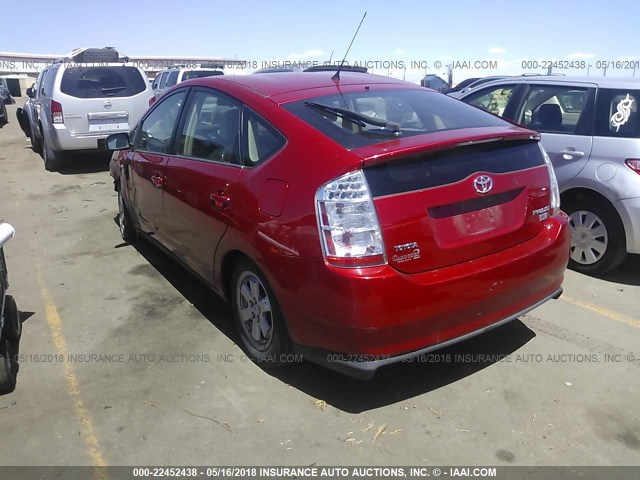 JTDKB20U767542407 - 2006 TOYOTA PRIUS წითელი ფოტო 3