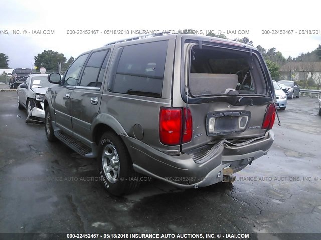 5LMFU28RX1LJ14495 - 2001 LINCOLN NAVIGATOR Pewter photo 3