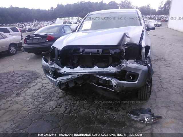 5TFAZ5CN5GX006344 - 2016 TOYOTA TACOMA DBL CAB/SR5/TRD SPORT/OR SILVER photo 6
