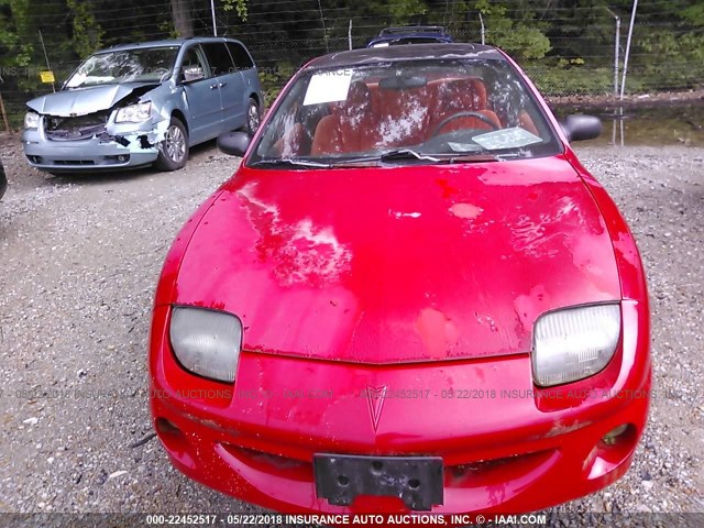 1G2JD12T3T7567437 - 1996 PONTIAC SUNFIRE GT RED photo 6