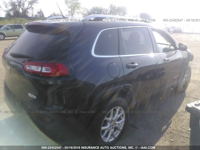 1C4PJMCB8FW733905 - 2015 JEEP CHEROKEE LATITUDE BLACK photo 4