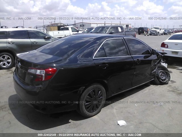 4T1BF1FK6EU845940 - 2014 TOYOTA CAMRY L/SE/LE/XLE 黑色 照片 4