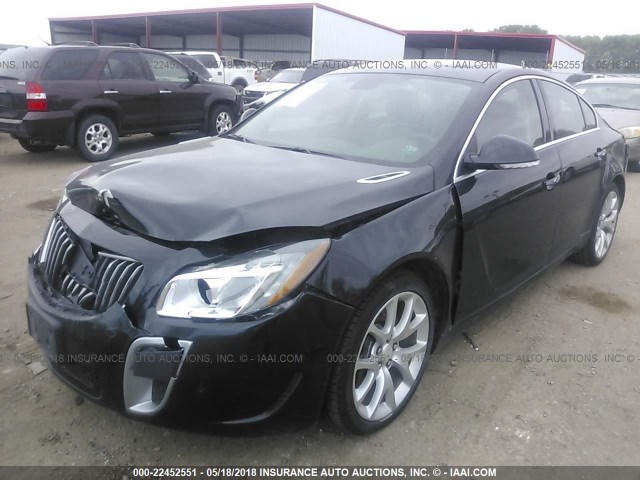 2G4GV5GV4D9248130 - 2013 BUICK REGAL GS BLACK photo 2