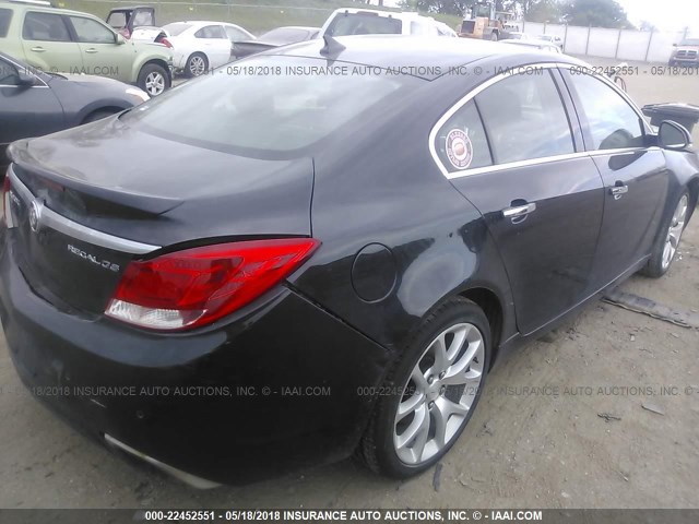 2G4GV5GV4D9248130 - 2013 BUICK REGAL GS BLACK photo 4