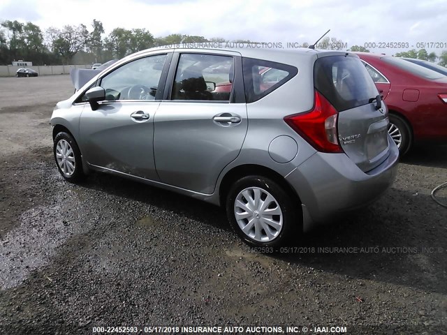 3N1CE2CP7FL365390 - 2015 NISSAN VERSA NOTE S/S PLUS/SV/SL/SR SILVER photo 3