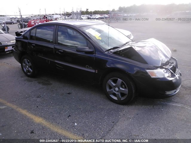 1G8AL55FX7Z180643 - 2007 SATURN ION LEVEL 3 BLACK photo 1